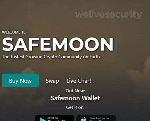 eset safemoon app falsa criptomoneda