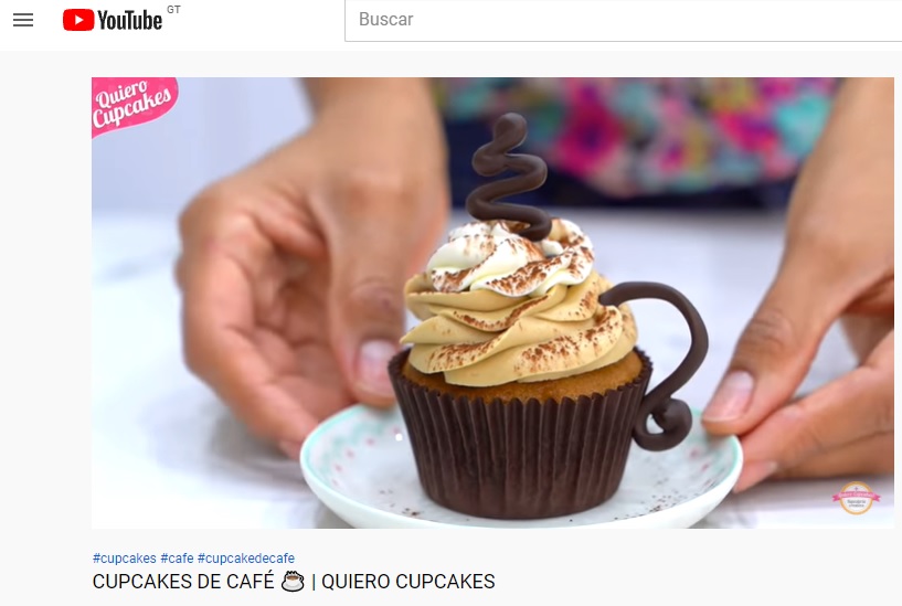 Cupcakes de Café google youtube