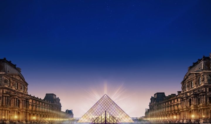 Sunset over the Louvre - Paris