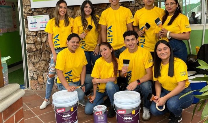 Voluntarios de EPA se sumaron a llenar de color las instalaciones del Jardín Infantil Santa Isabel.