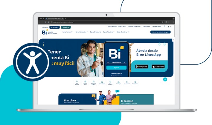 Banco industrial Accesibilidad Digital botón