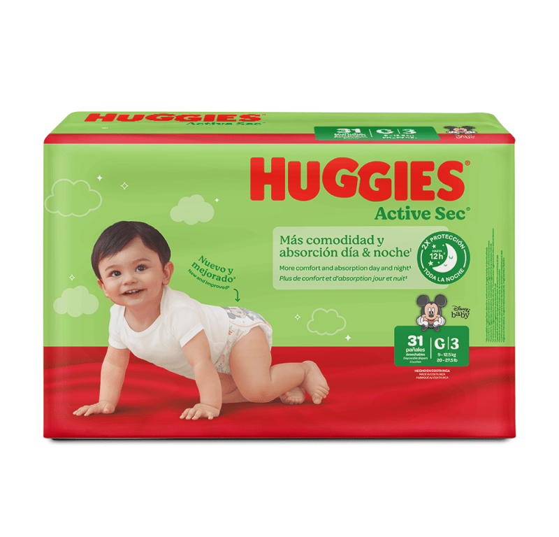 Kimberly-Clark, a través de su marca de cuidado infantil Huggies®, se mantiene a la vanguardia y lidera el segmento en el mercado centroamericano.