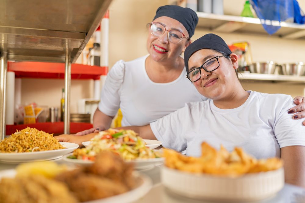 Kitchen,Team,Work,Satisfied,After,Work,Contemplating,The,Final,Dishes