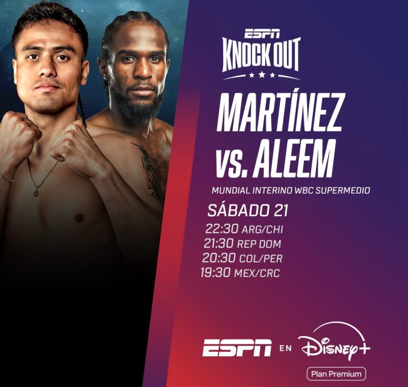 ESPN KNOCKOUT trae a DISNEY+ el esperado encuentro de Lester Martínez contra Immanuel Aleem