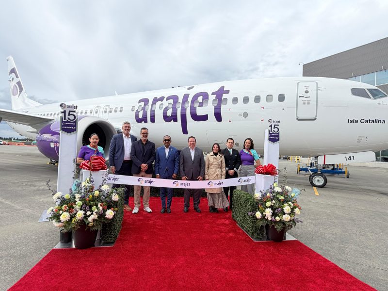 Arajet recibe de Boeing aeronave número 15 en Seattle bautizada “Isla Catalina”