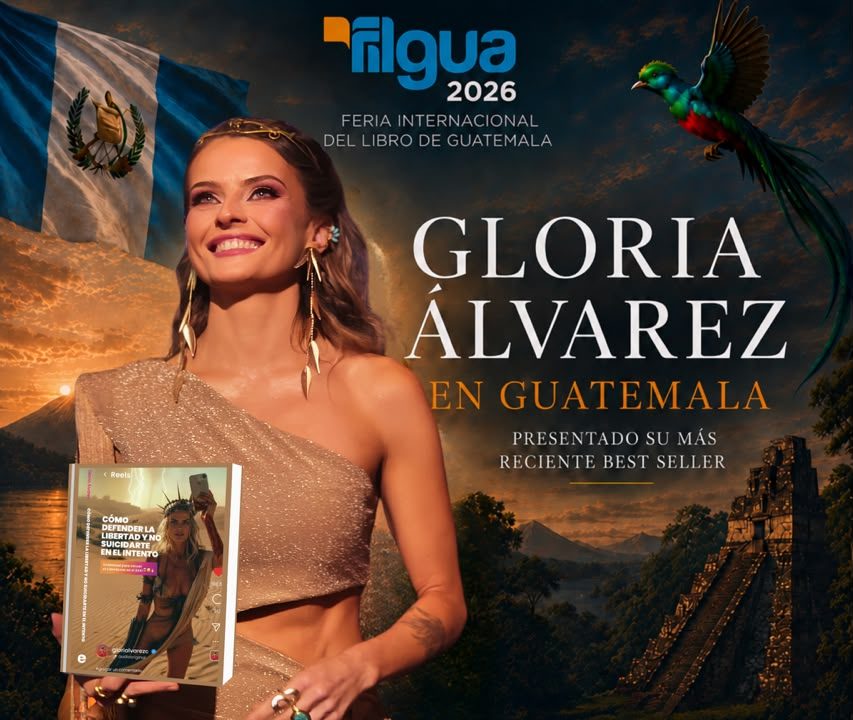 GLORIA ÁLVAREZ PRESENTARÁ EN GUATEMALA SU NUEVO LIBRO DURANTE FILGUA 2026: “CÓMO DEFENDER LA LIBERTAD Y NO SUICIDARTE EN EL INTENTO”