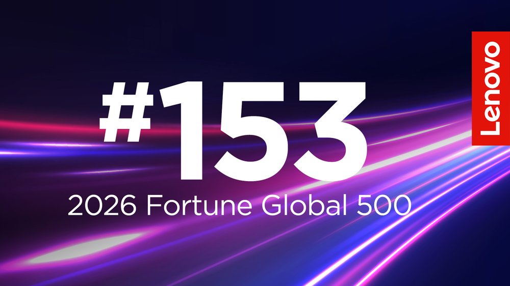 Lenovo escala al puesto 153 en la lista ‘Fortune Global 500’ gracias al crecimiento de su negocio impulsado por la IA