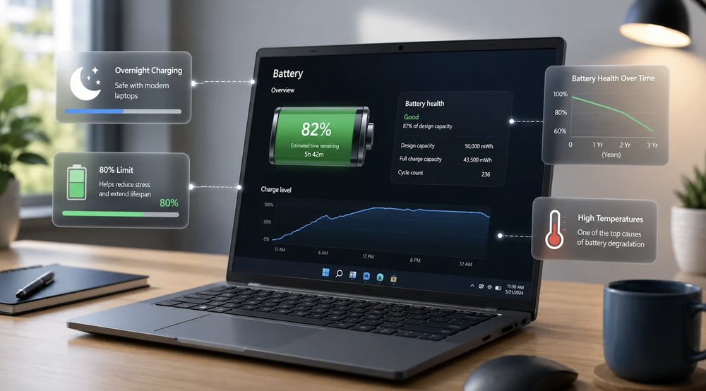 Mitos sobre la batería de las laptops